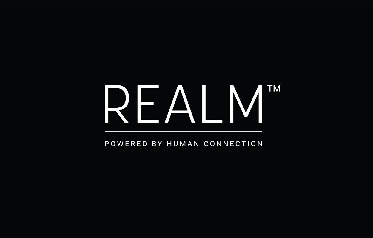 A black background with the word realm on it