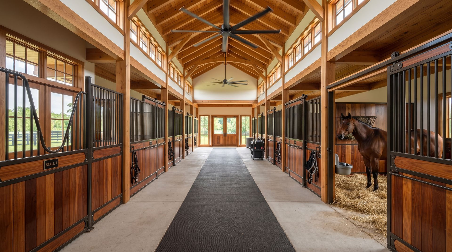 Custom horse barns for hobby farmers