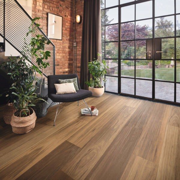 A Modern Living Room With Wood Floors — Canberra Floor Coverings in Queanbeyan West, NSW