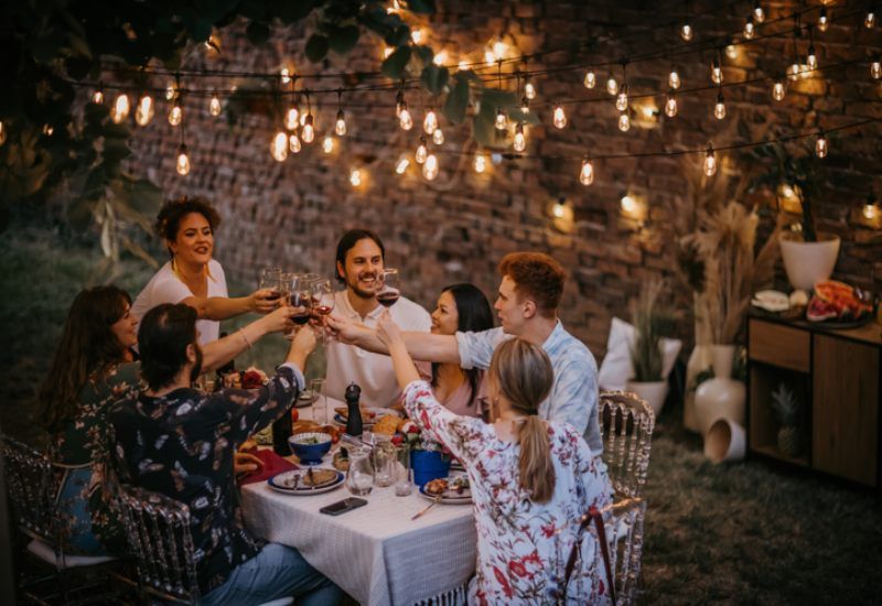 Outdoor dinner event ideal for portable toilets for events in Chico and Yuba, CA
