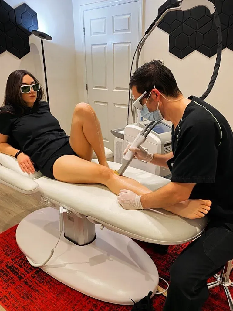 hair reduction on womans leg
