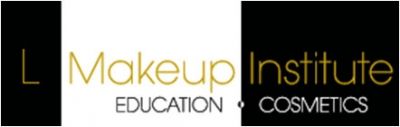 L Makeup Institute logo with gold text on a black background, reading “Education • Cosmetics”