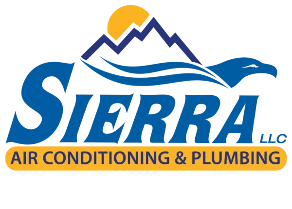 Sierra Air Conditioning & Plumbing logo with blue mountain and orange sun accents