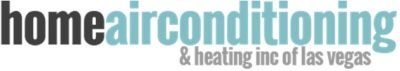 Logo for Home Air Conditioning & Heating Inc. of Las Vegas in gray and blue text