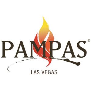 Pampas Las Vegas logo with stylized flame in red, orange, and yellow above the name
