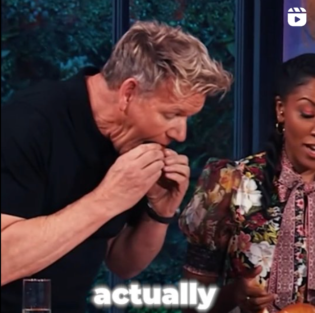 Gordon Ramsey eating food 