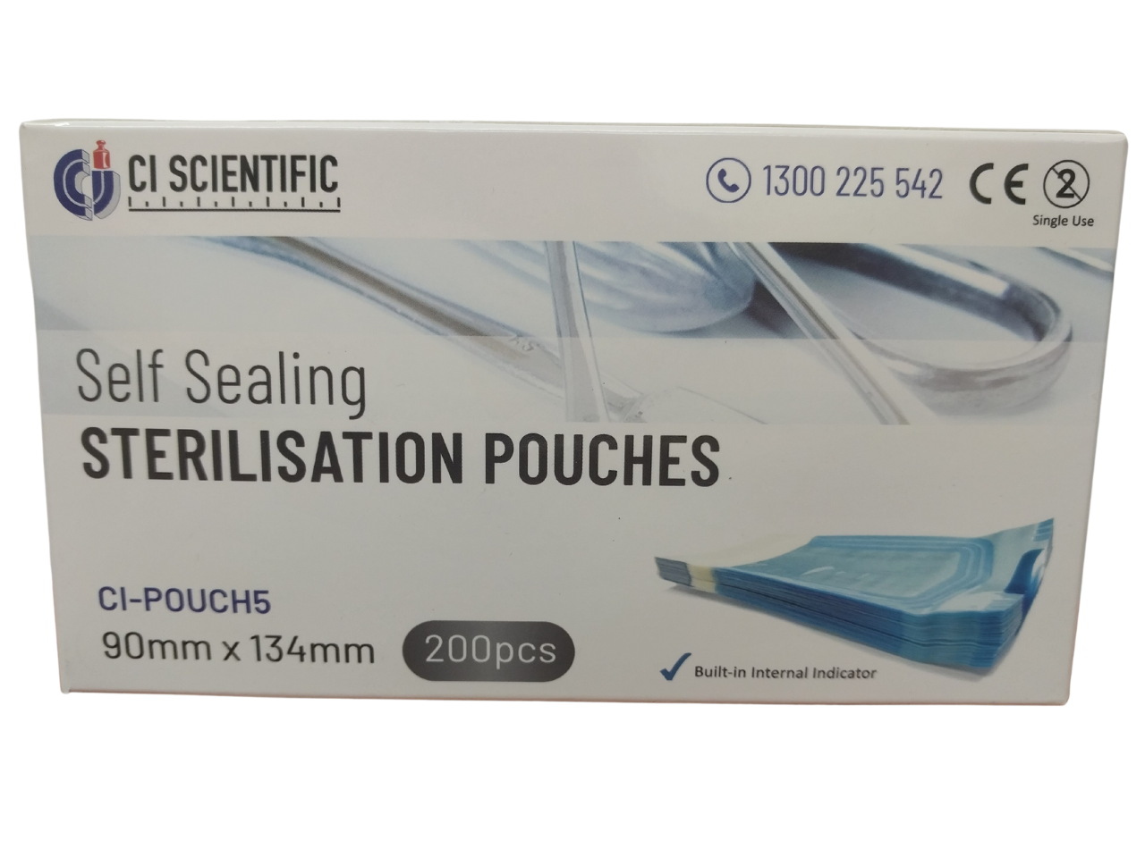 90mm x 134mm Autoclave Sterilisation Pouches (Self Sealing)