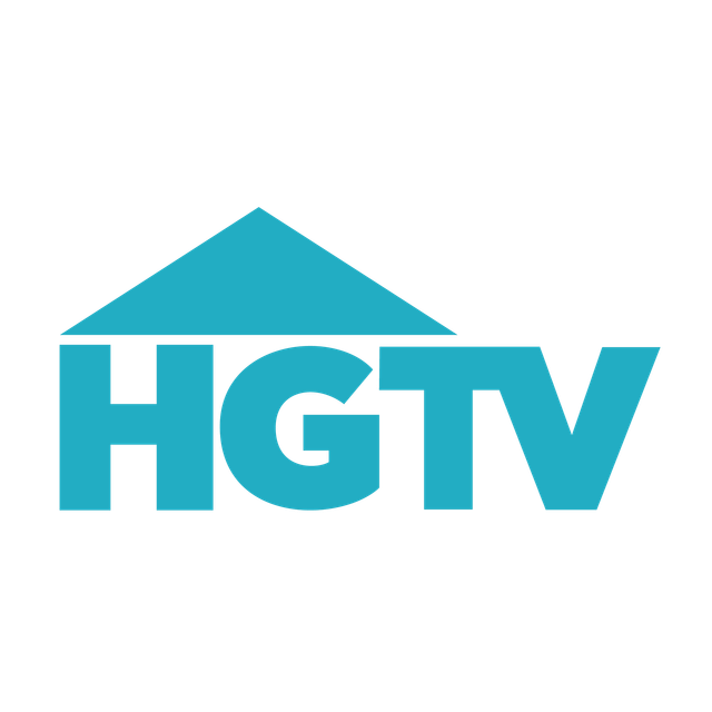 HGTV logo in teal with a house roof over the letters