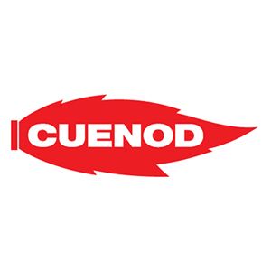 Logo CIUENOD rosso con scritte bianche all'interno di una forma stilizzata a foglia.