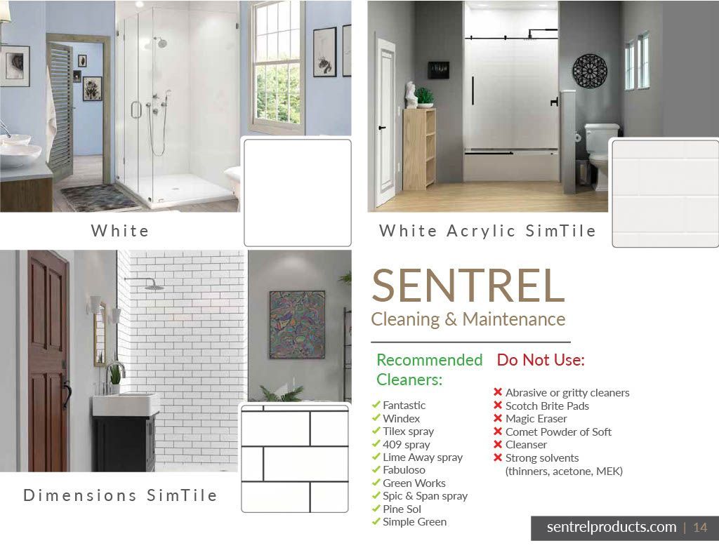 A picture of a bathroom with the words sentrel on it