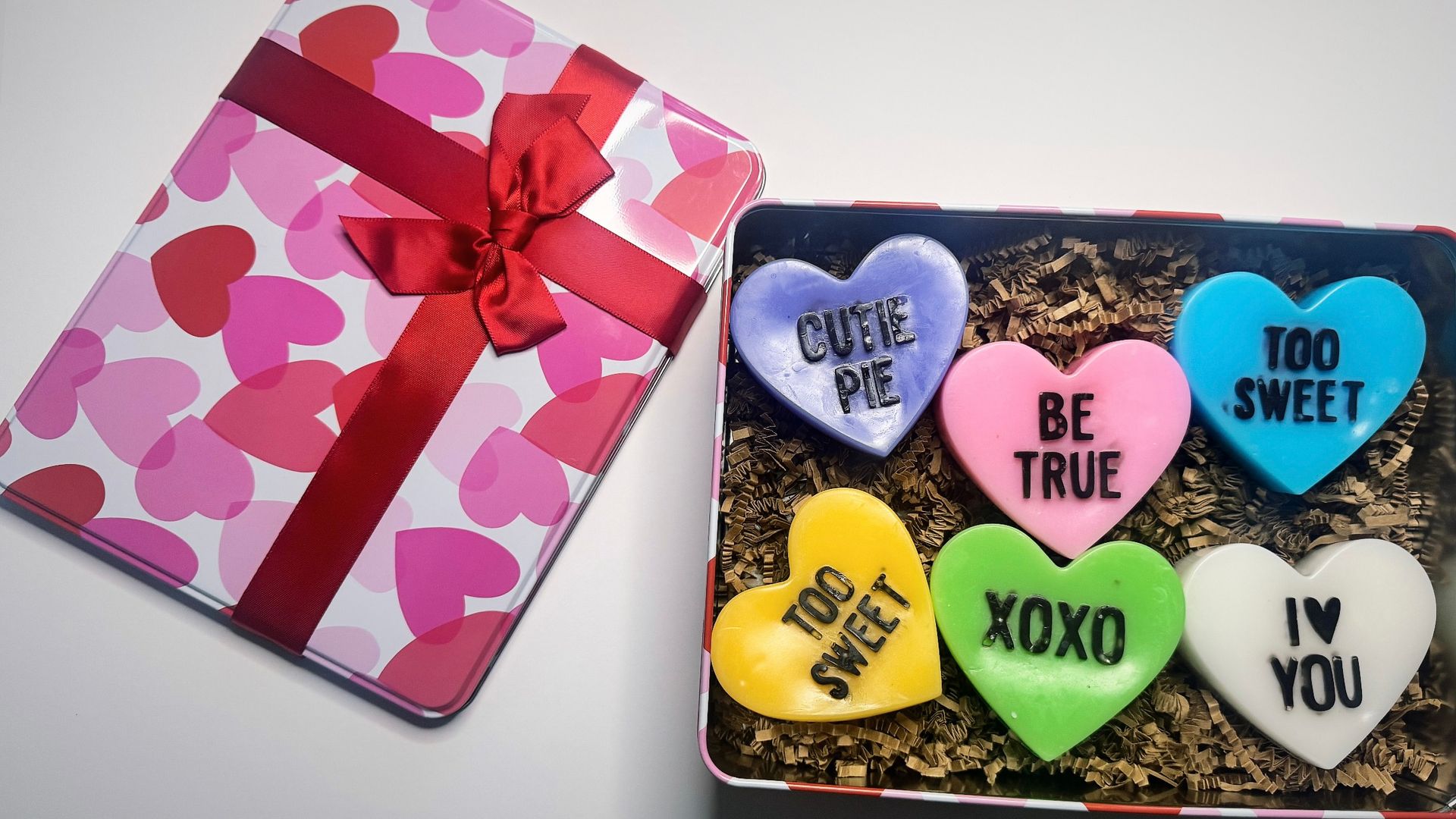 SET OF 6 CONVERSATION HEART SOAPS