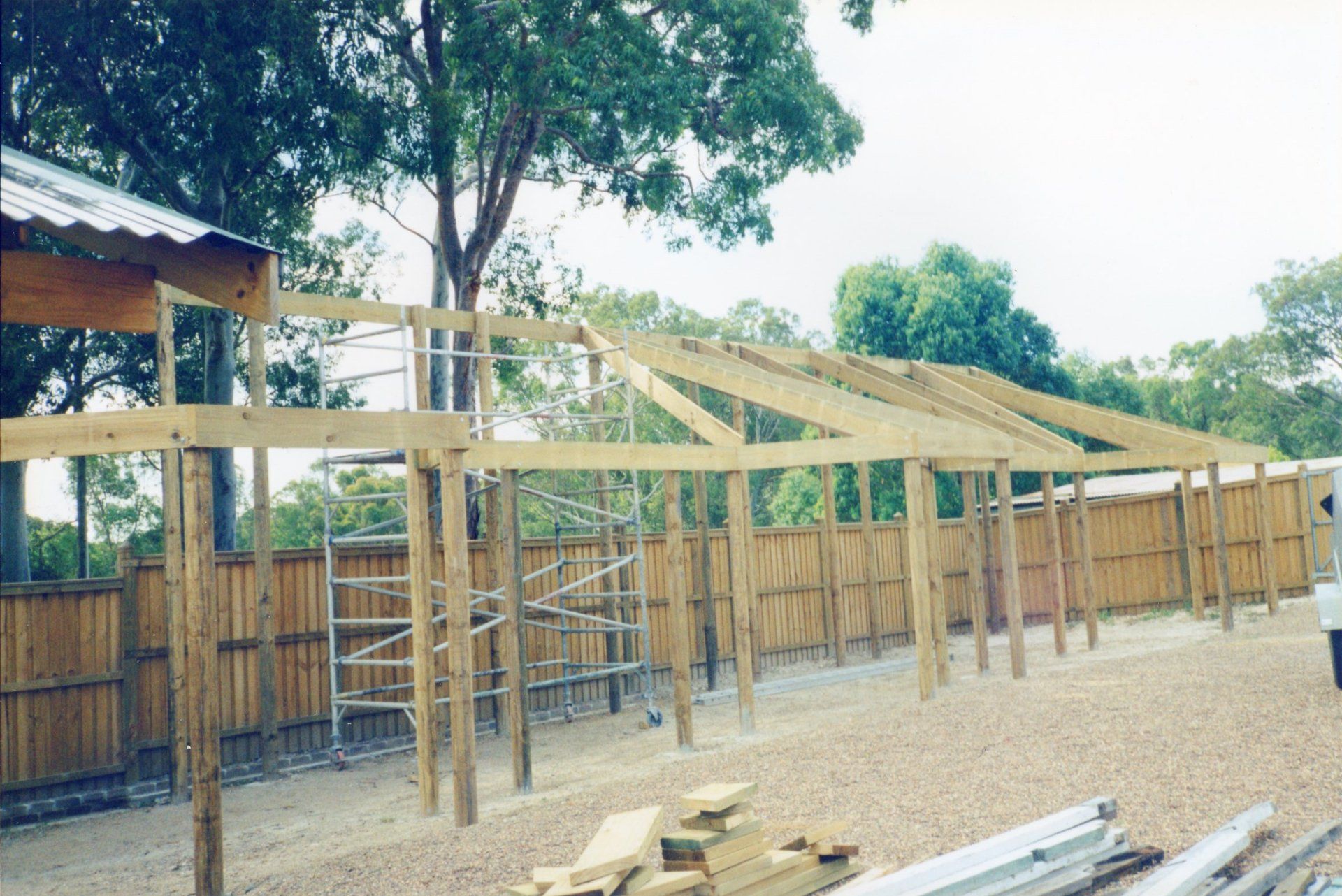 Newcastle Wildflower Nursery Backyard Under Construction — Newcastle Wildflower Nursery in About Us, NSW