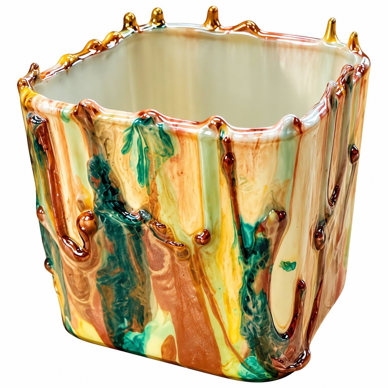 Multi Color Short Vase