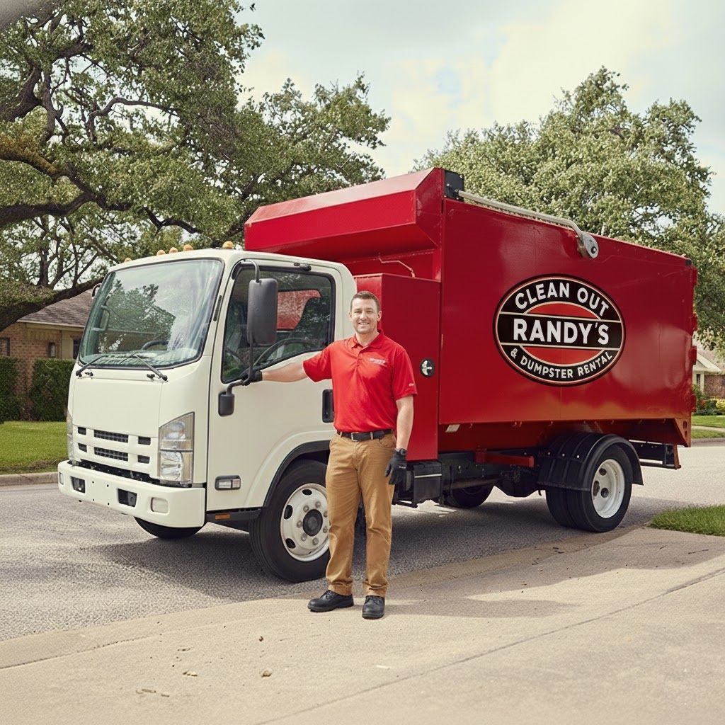 Randy standing next to junk removal truck