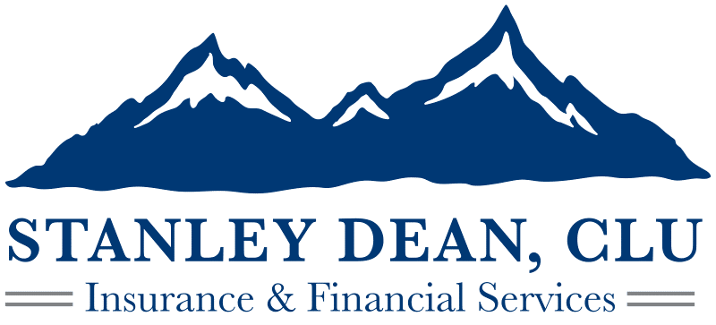 Stanley Dean, CLU Insurance & Financial Services logo with blue mountains