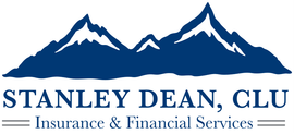 Stanley Dean, CLU Insurance & Financial Services logo with blue mountains