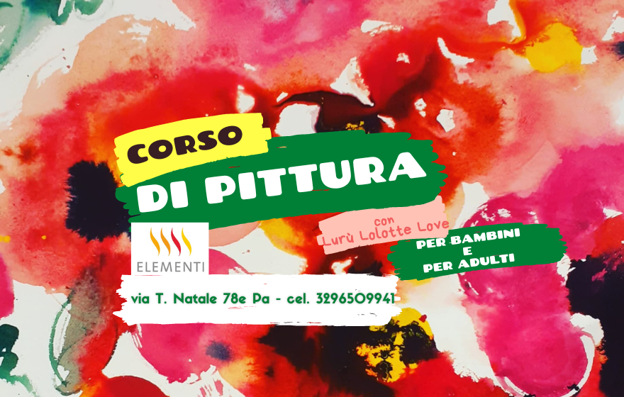A poster that says corso di pittura on it