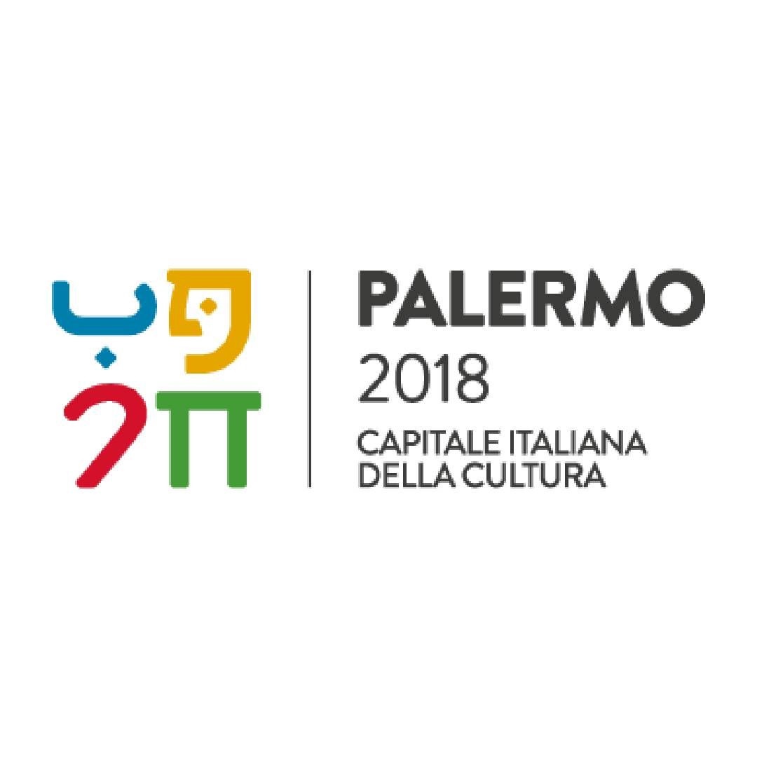 A logo for palermo 2018 capitale italiana della cultura