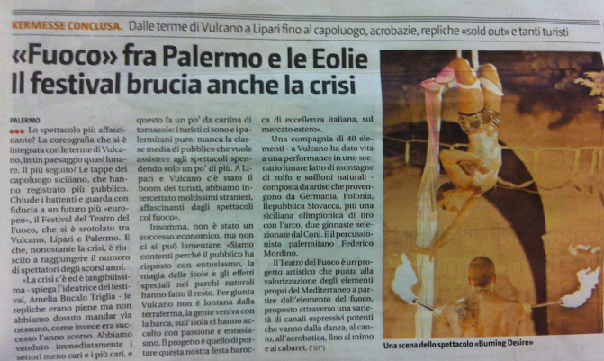 Articolo di giornale con titolo