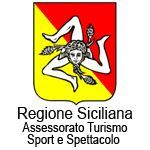 The logo for the regione siciliana assessorato turismo sport e spettacolo.