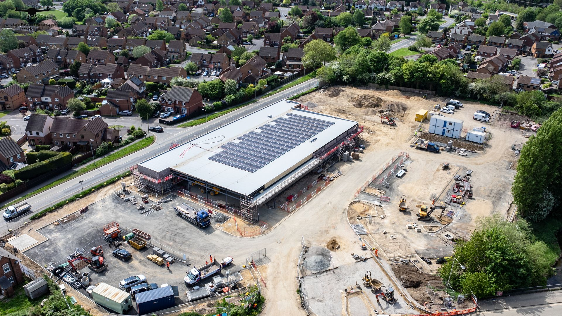 Drone picture of a  building site