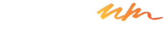 A white background with a red and orange brush stroke
