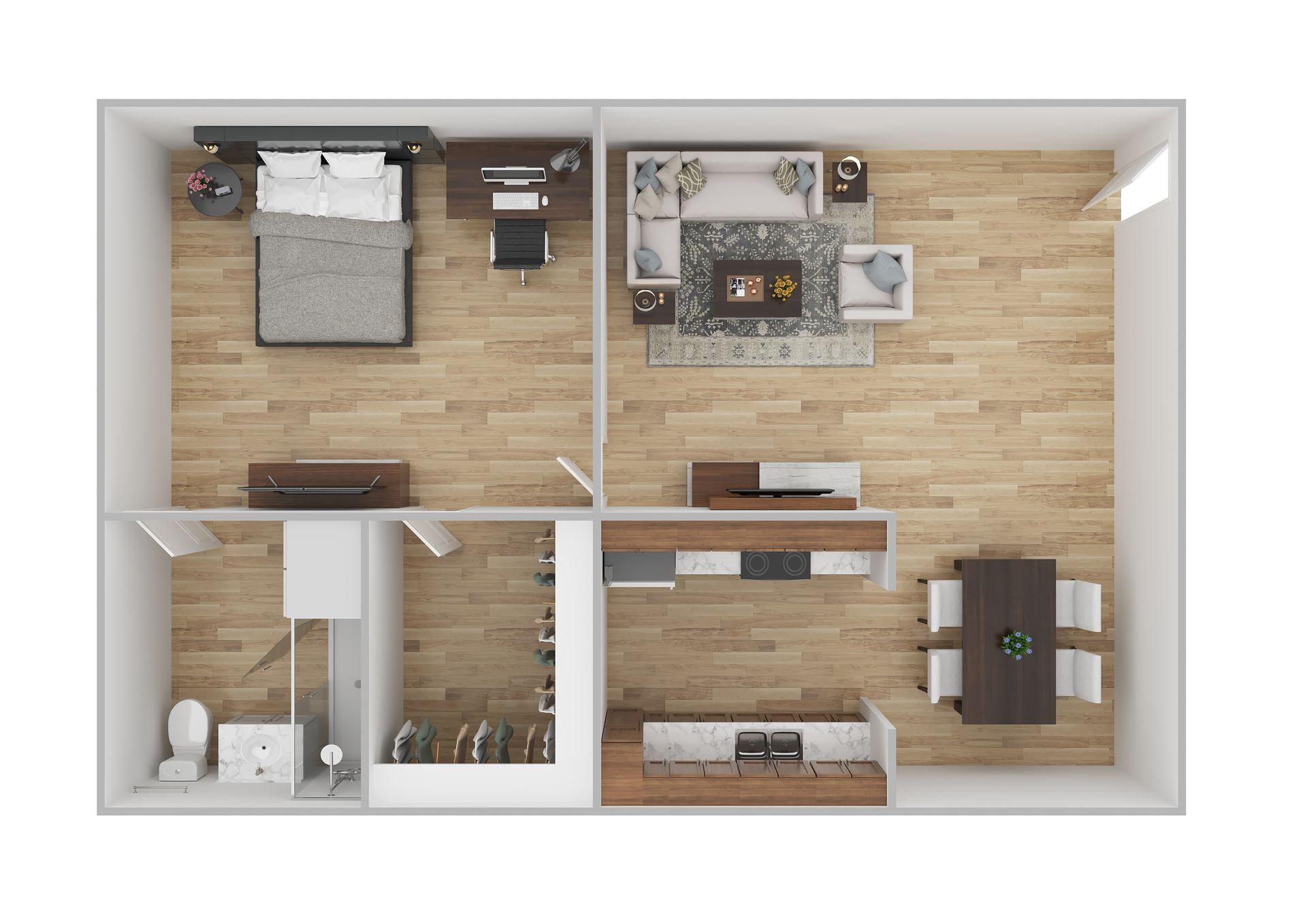 One Bedroom Floorplan
