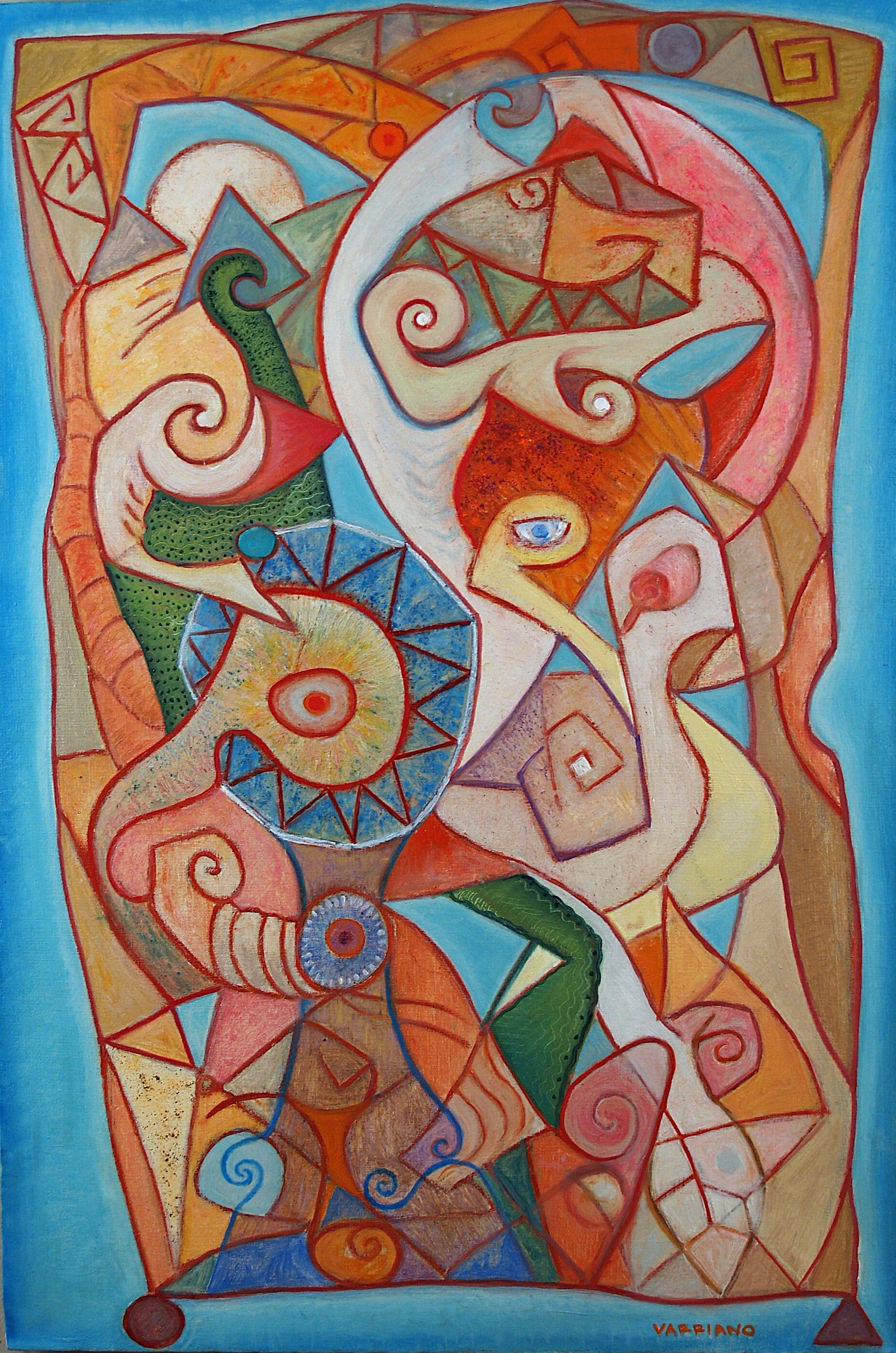 Cave Painting Number 6 by John Varriano, American Artist