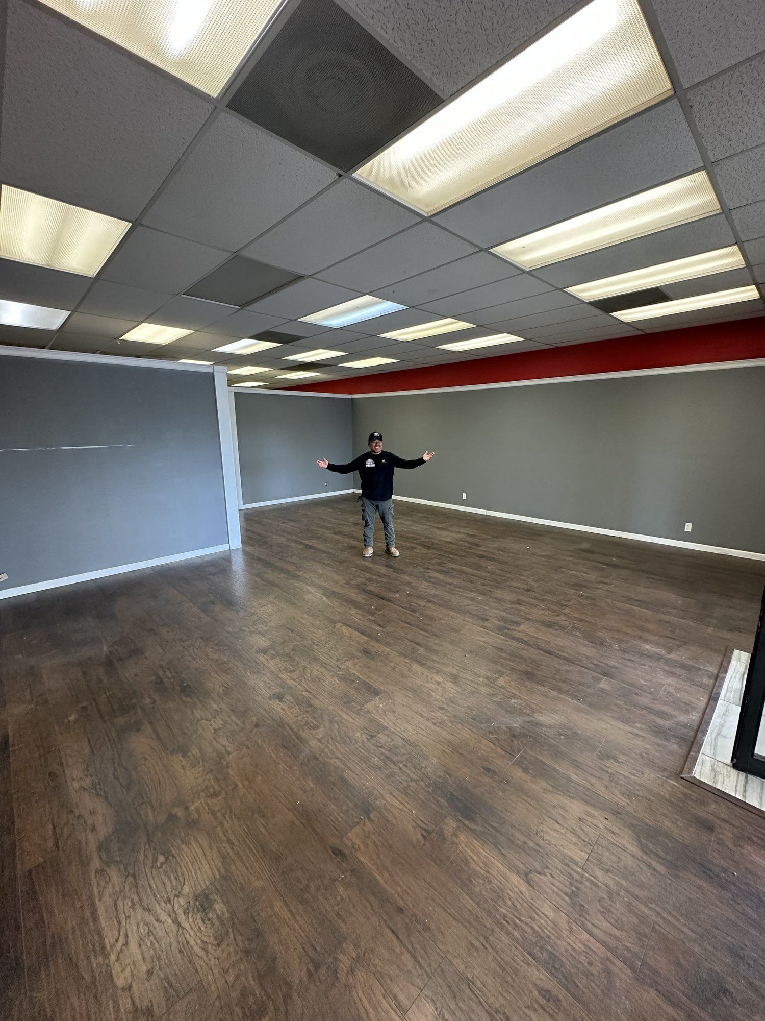 Cleared commercial office space after furniture removal