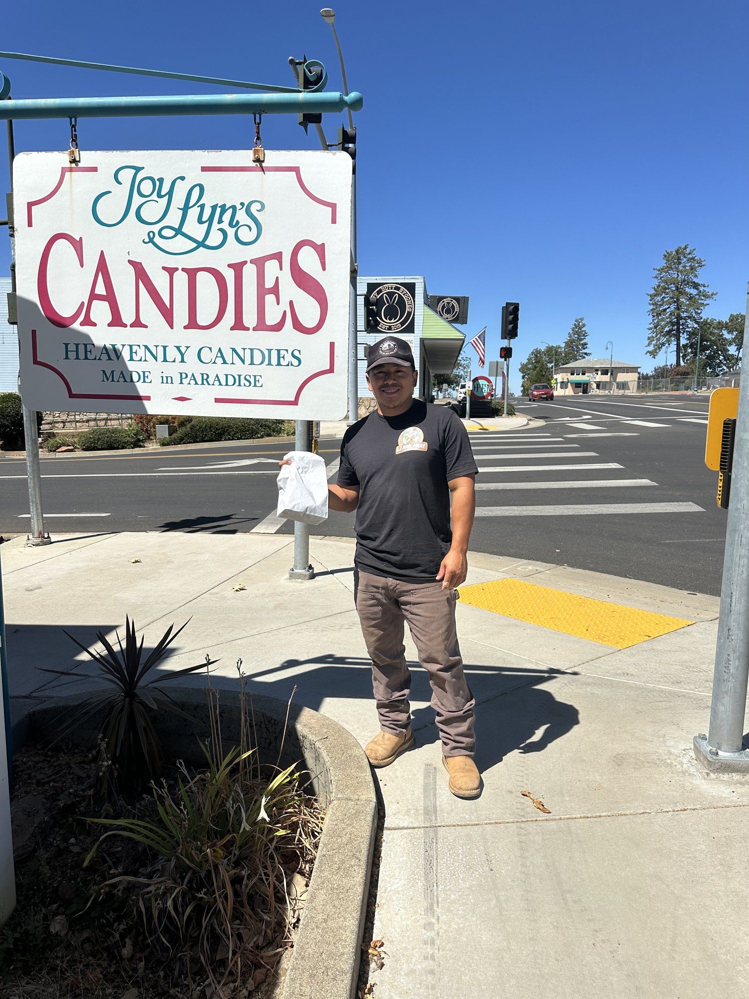 LJ Junk Away crew member at a job site in Butte County