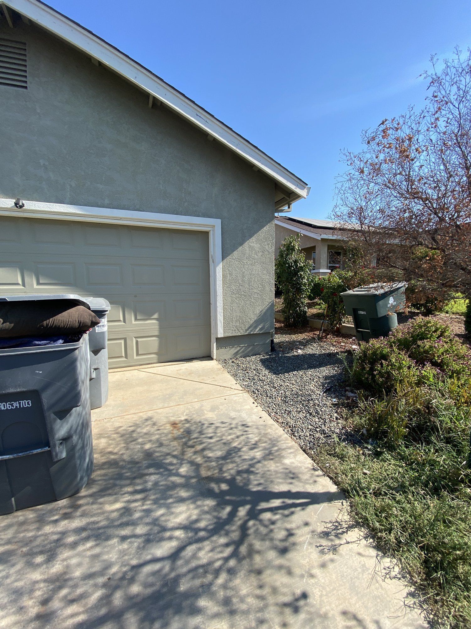 Clean driveway after curbside junk pickup