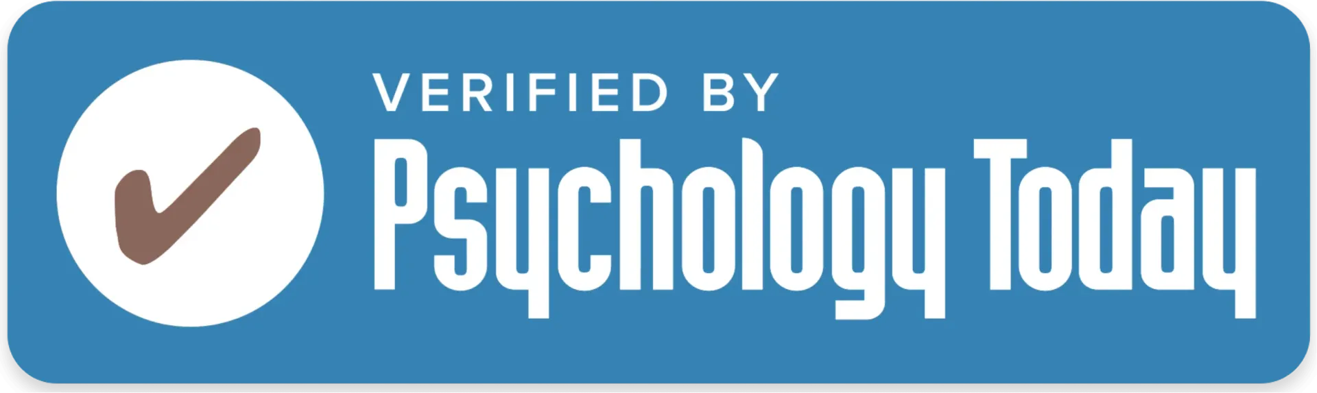 Blue “Verified by Psychology Today” badge with a white checkmark in a circle.
