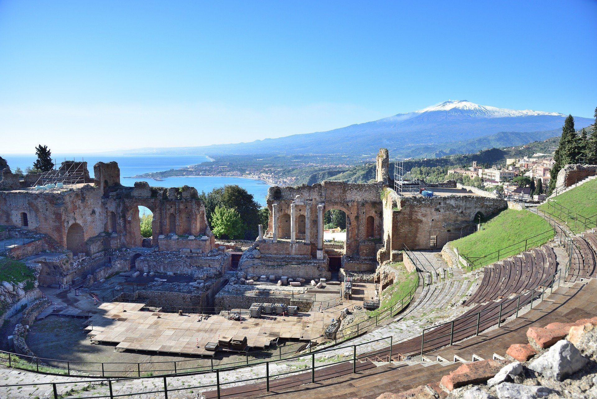 Antikes Theater in Taormina, Sizilien