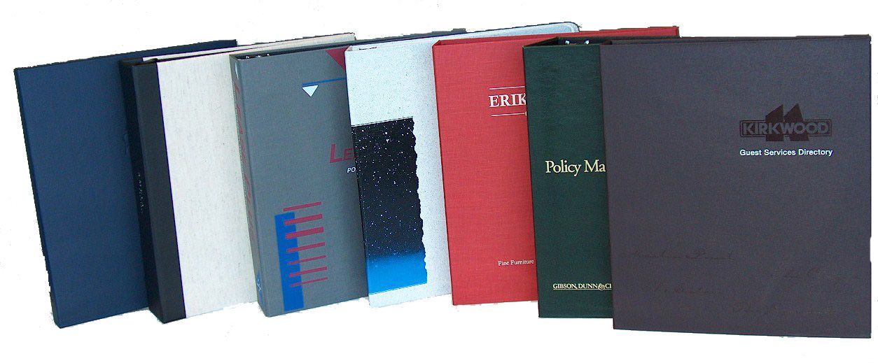 Custom turned edge binder with foil-stamped logo – Sacramento