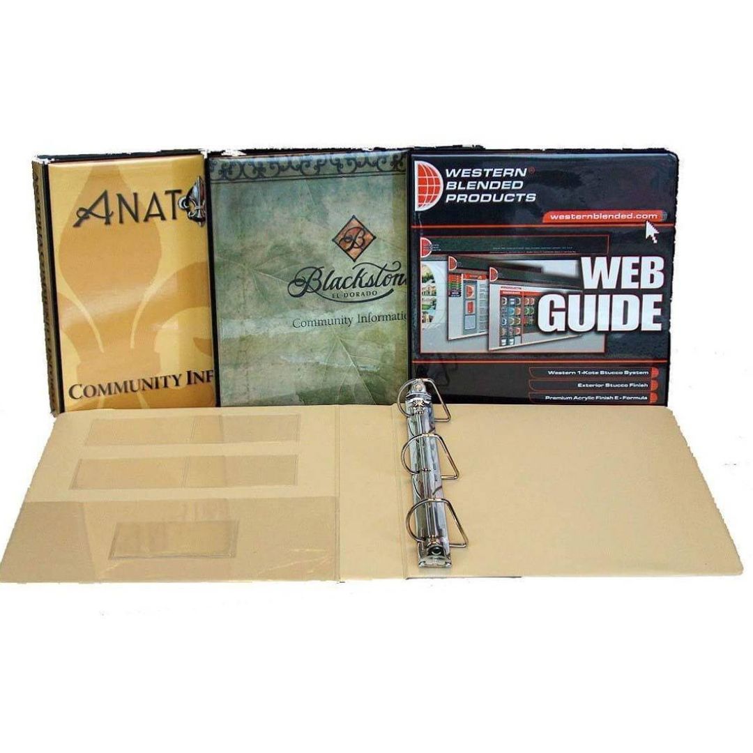 Custom Vinyl Embedment 3 ring binders Entrapment Rancho Cordova