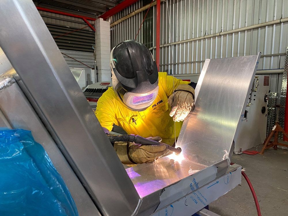 Man Wearing Safety Gear — Metal Fabrication In Yarrawonga, NT