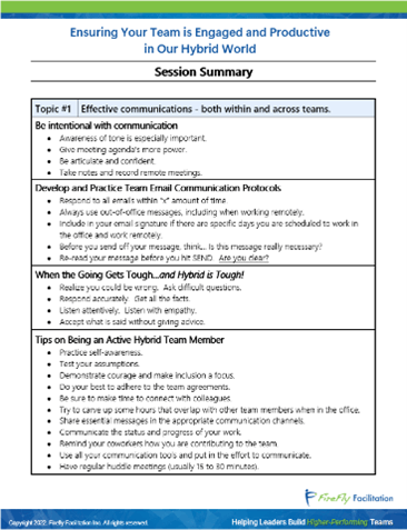 Effective Communications Summary