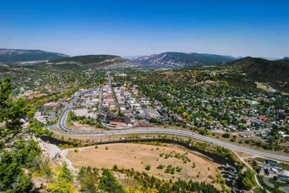 View of Downtown Durango from Smelter Mountain.