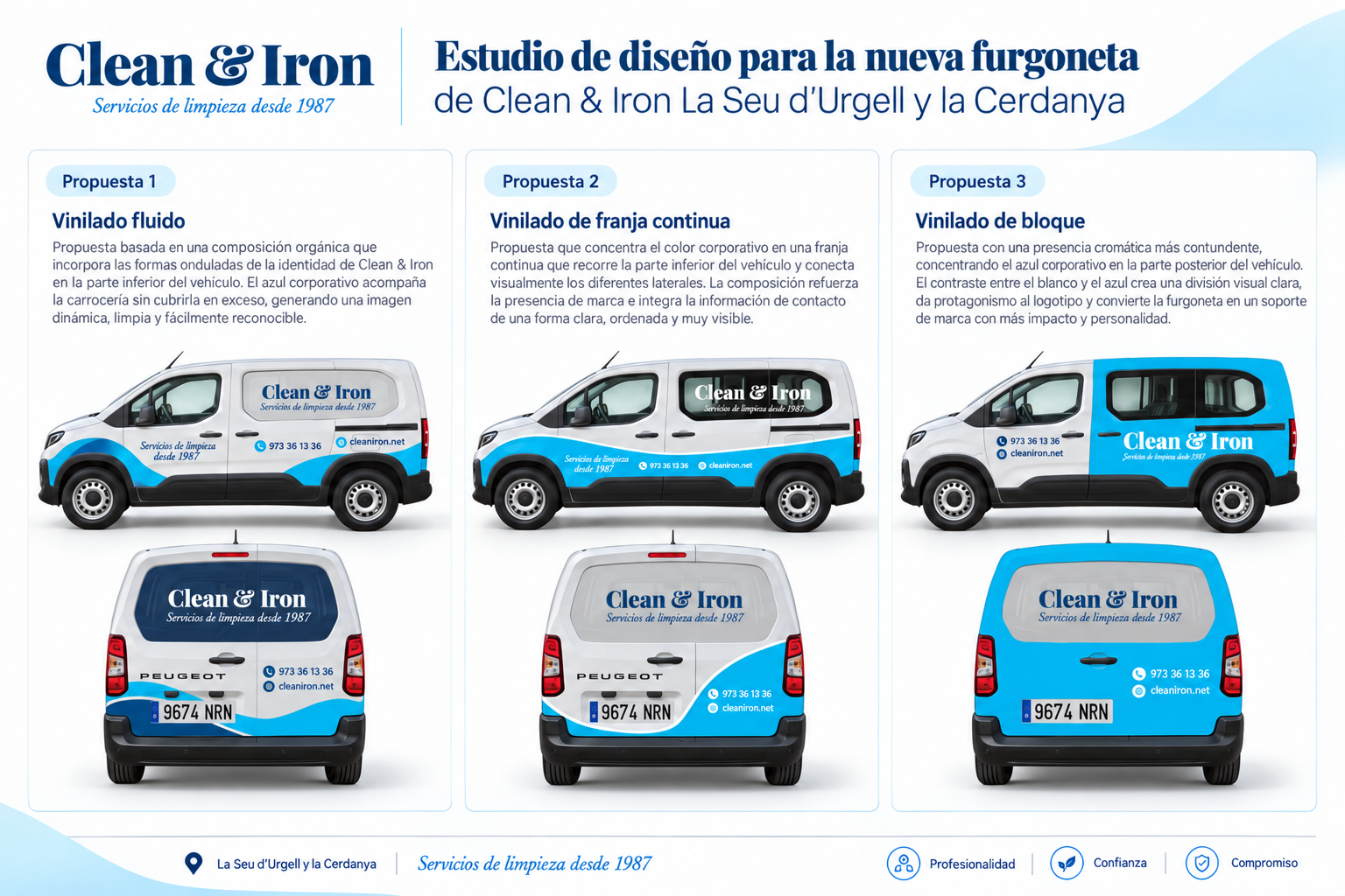Furgoneta rotulada con publicidad