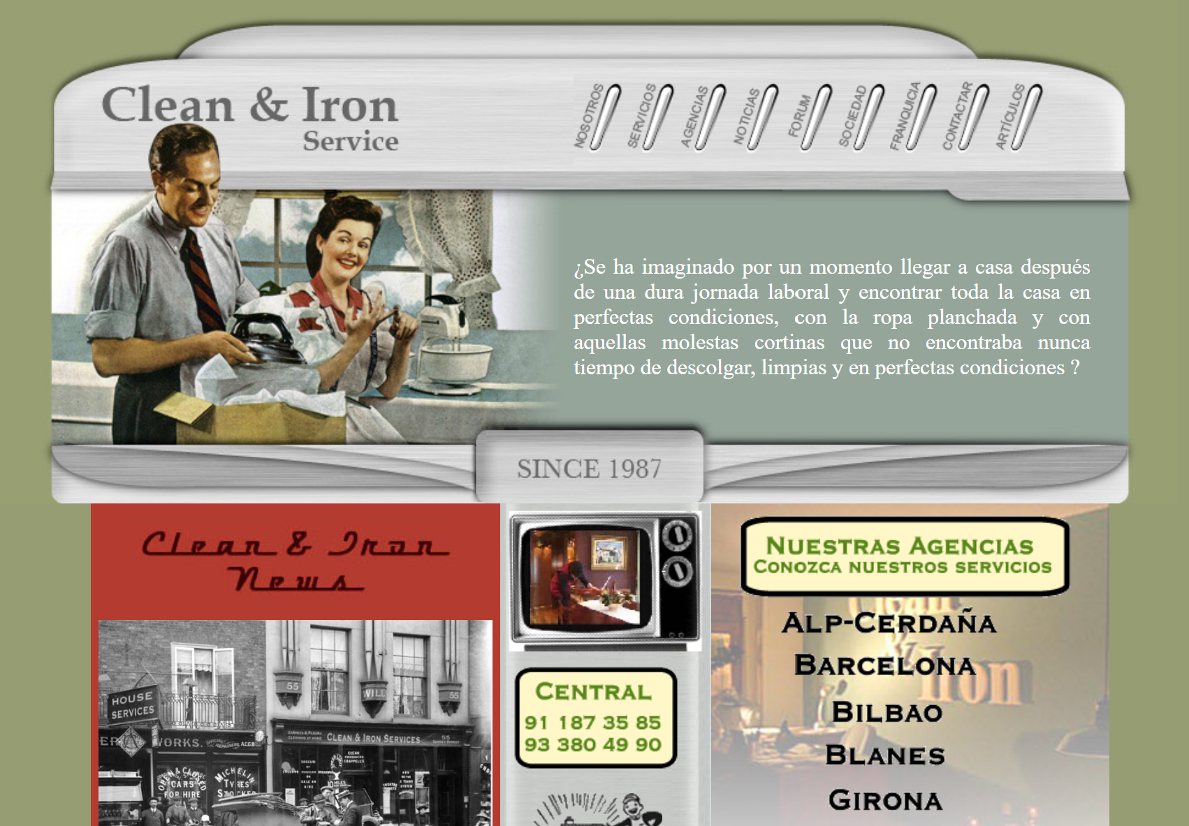 Diseño de sitio web retro para 