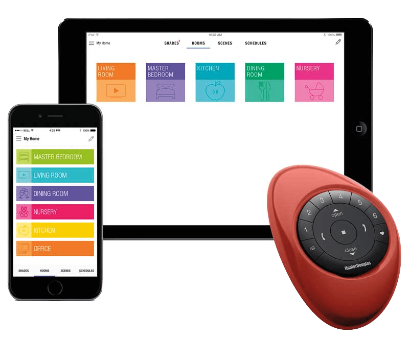 PowerView® Automation Corning, New York (NY) Hunter Douglas Motorized Blinds Motorized Shades Electric Blinds Automatic Blinds