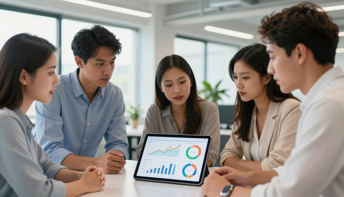 Team using AI analytics