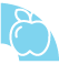 Ícone do logotipo de um porco azul com contorno branco sobre um fundo claro.