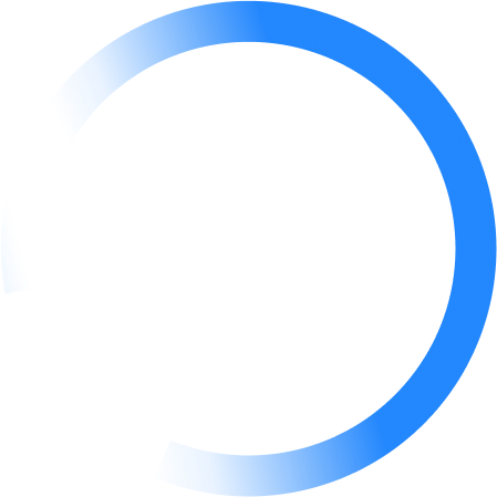Indicador de carregamento circular azul sobre fundo branco