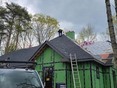 Roof repair close up