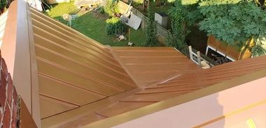 Metal roof installation
