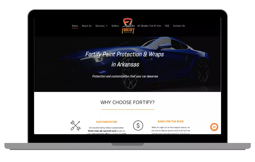 Website design and SEO services for local window tinting shop in Hot Springs