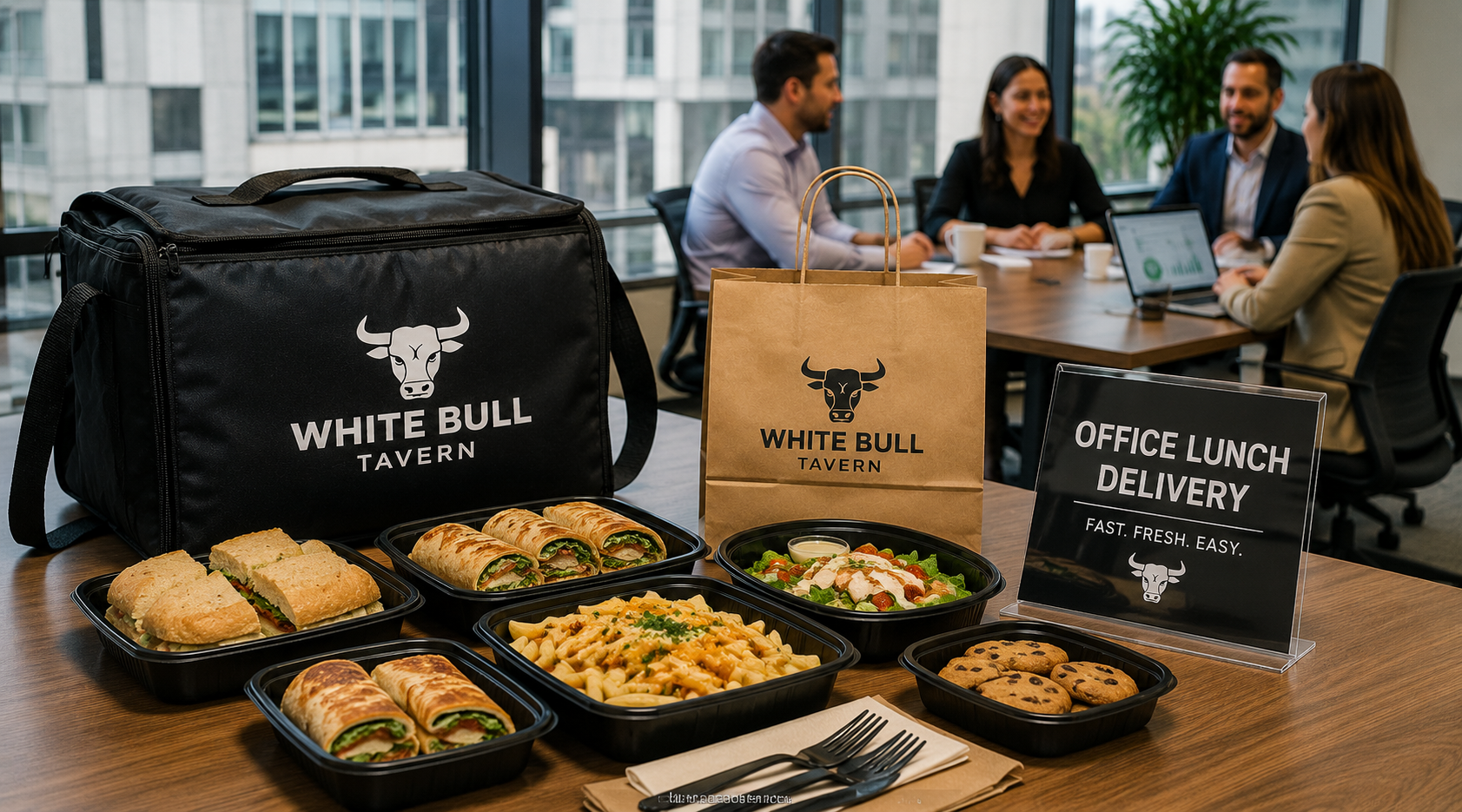 Ordering lunch or food for the office? White Bull offers convenient group ordering and delivery for Downtown Boston businesses.