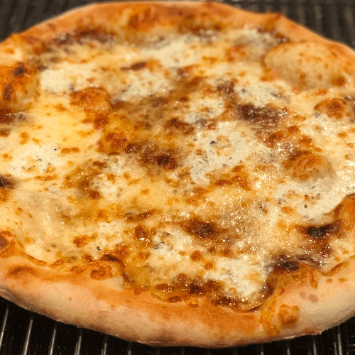 White pizza with goat cheese and fig compote from The White Bull Tavern Boston