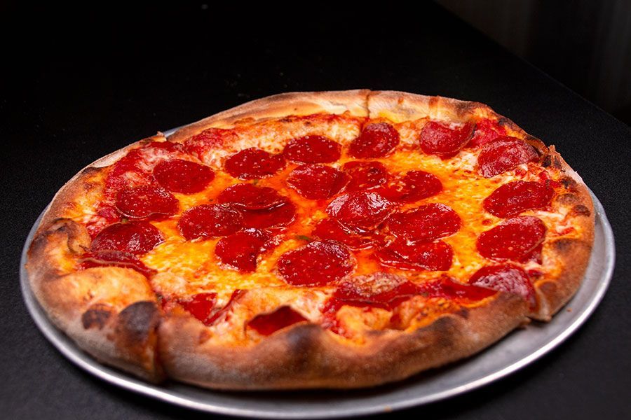 Pepperoni prosciutto and salami pizza from The White Bull Tavern in Downtown Boston